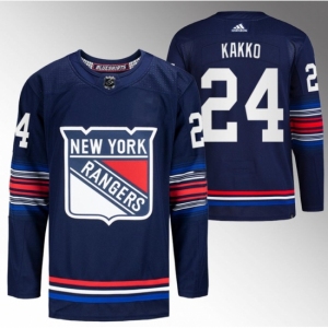 Men New York Rangers #24 Kaapo Kakko Navy Stitched Jersey