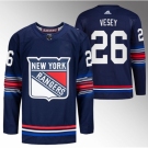 Men New York Rangers #26 Jimmy Vesey Navy Stitched Jersey