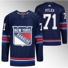 Men New York Rangers #71 Tyler Pitlick Navy Stitched Jersey