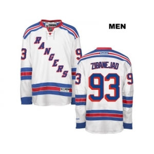 Men New York Rangers #93 mika zibanejad White Stitched NHL Jersey