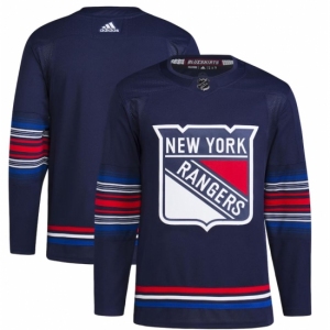 Men New York Rangers Blank Navy Stitched Jersey