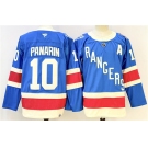 Men's New York Rangers #10 Artemi Panarin Blue 2025 With A Patch Stitched Hockey Jersey
