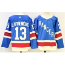 Men's New York Rangers #13 Alexis Lafreniere Blue 2025 Stitched Hockey Jersey