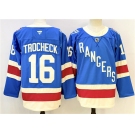 Men's New York Rangers #16 Vincent Trocheck Blue 2025 Stitched Hockey Jersey