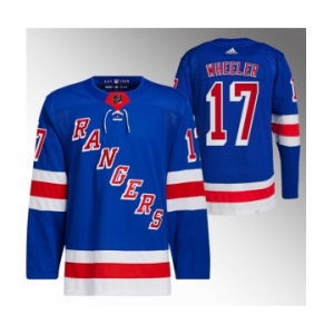 Men's New York Rangers #17 Blake Wheeler Royal Stitched Jersey