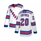 Men's New York Rangers #20 Chris Kreider White Road Stitched Hockey Jersey