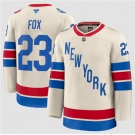 Men's New York Rangers #23 Adam Fox Cream 2026 Winter Classic Stitched Hockey Jersey