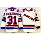 Men's New York Rangers #31 Igor Shesterkin White 2024-25 Away Stitched Hockey Jersey
