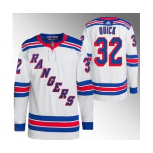 Men's New York Rangers #32 Jonathan Quick White Stitched Jersey