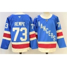 Men's New York Rangers #73 Matt Rempe Blue 2025 Stitched Hockey Jersey