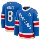 Men's New York Rangers #8 JT Miller Blue Centennial With C Patch Stitched Hockey Jersey