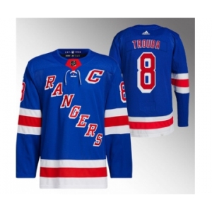 Men's New York Rangers #8 Jacob Trouba Blue Stitched Jersey