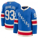 Men's New York Rangers #93 Mika Zibanejad Blue Centennial Stitched Hockey Jersey
