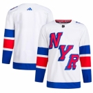 Men's New York Rangers Blank White 2024 Stadium Series Stitched Jersey