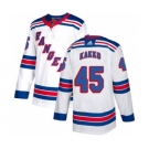 Men's Rangers #45 Kappo Kakko White Road Authentic Stitched Hockey Jersey