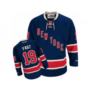 Men's Reebok New York Rangers #19 Jesper Fast Authentic Navy Blue Third NHL Jersey