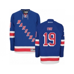 Men's Reebok New York Rangers #19 Jesper Fast Authentic Royal Blue Home NHL Jersey