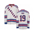 Men's Reebok New York Rangers #19 Jesper Fast Authentic White Away NHL Jersey