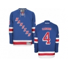 Men's Reebok New York Rangers #4 Adam Clendening Authentic Royal Blue Home NHL Jersey