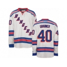 Men's Reebok New York Rangers #40 Michael Grabner Authentic White Away NHL Jersey