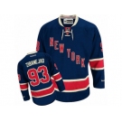 Men's Reebok New York Rangers #93 Mika Zibanejad Authentic Navy Blue Third NHL Jersey