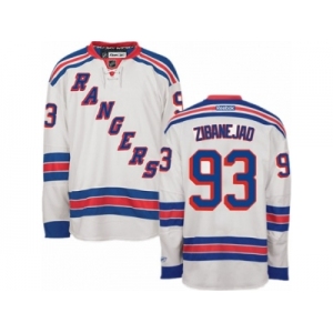 Men's Reebok New York Rangers #93 Mika Zibanejad Authentic White Away NHL Jersey