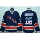 NHL New York Rangers #16 Derick Brassard national flag Blue jerseys