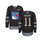 New York Rangers #11 Mark Messier Black 1917-2017 100th Anniversary Stitched NHL Jersey