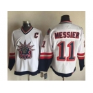 New York Rangers #11 Mark Messier White CCM Statue of Liberty Stitched NHL Jersey