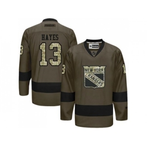 New York Rangers #13 Kevin Hayes Green Salute to Service Stitched NHL Jersey