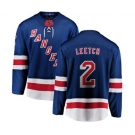 New York Rangers #2 Brian Leetch Fanatics Branded Royal Blue Home Breakaway NHL Jersey