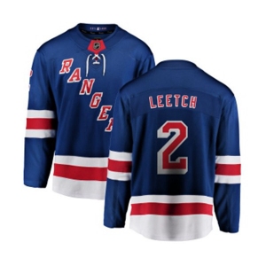 New York Rangers #2 Brian Leetch Fanatics Branded Royal Blue Home Breakaway NHL Jersey