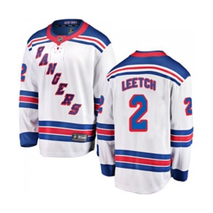 New York Rangers #2 Brian Leetch Fanatics Branded White Away Breakaway NHL Jersey
