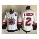 New York Rangers #2 Brian Leetch White CCM Statue of Liberty Stitched NHL Jersey