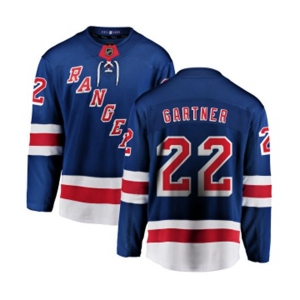 New York Rangers #22 Mike Gartner Fanatics Branded Royal Blue Home Breakaway NHL Jersey