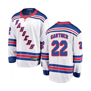 New York Rangers #22 Mike Gartner Fanatics Branded White Away Breakaway NHL Jersey