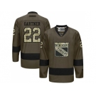 New York Rangers #22 Mike Gartner Green Salute to Service Stitched NHL Jersey