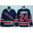 New York Rangers #24 Oscar Lindberg Navy Blue Stitched NHL Jersey