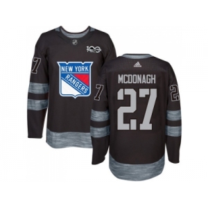 New York Rangers #27 Ryan McDonagh Black 1917-2017 100th Anniversary Stitched NHL Jersey