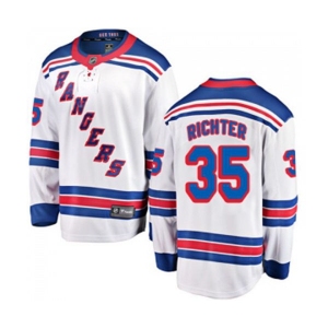 New York Rangers #35 Mike Richter Fanatics Branded White Away Breakaway NHL Jersey