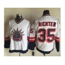 New York Rangers #35 Mike Richter White CCM Statue of Liberty Stitched NHL Jersey