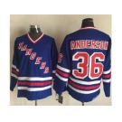 New York Rangers #36 Glenn Anderson Blue CCM Heroes of Hockey Alumni Stitched NHL Jersey