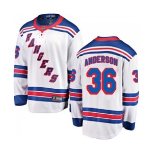 New York Rangers #36 Glenn Anderson Fanatics Branded White Away Breakaway NHL Jersey