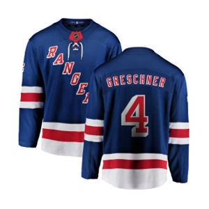 New York Rangers #4 Ron Greschner Fanatics Branded Royal Blue Home Breakaway NHL Jersey