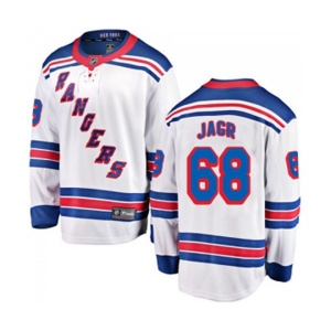 New York Rangers #68 Jaromir Jagr Fanatics Branded White Away Breakaway NHL Jersey