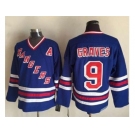 New York Rangers #9 Adam Graves Blue CCM Heroes of Hockey Alumni Stitched NHL Jersey