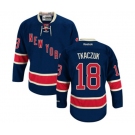 Reebok New York Rangers #18 Walt Tkaczuk Authentic Navy Blue Third NHL Jersey