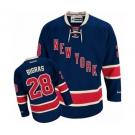 Reebok New York Rangers #28 Chris Bigras Authentic Navy Blue Third NHL Jersey