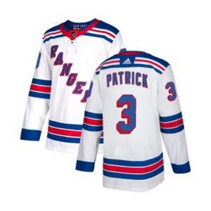 Reebok New York Rangers #3 James Patrick Authentic White Away NHL Jersey