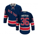 Reebok New York Rangers #36 Glenn Anderson Authentic Navy Blue Third NHL Jersey